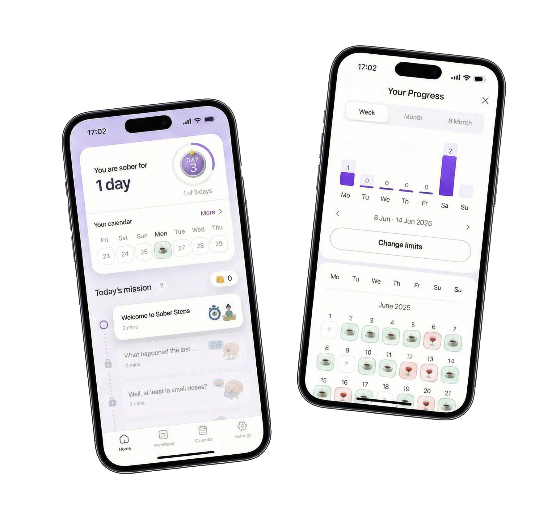 SoberSteps app preview